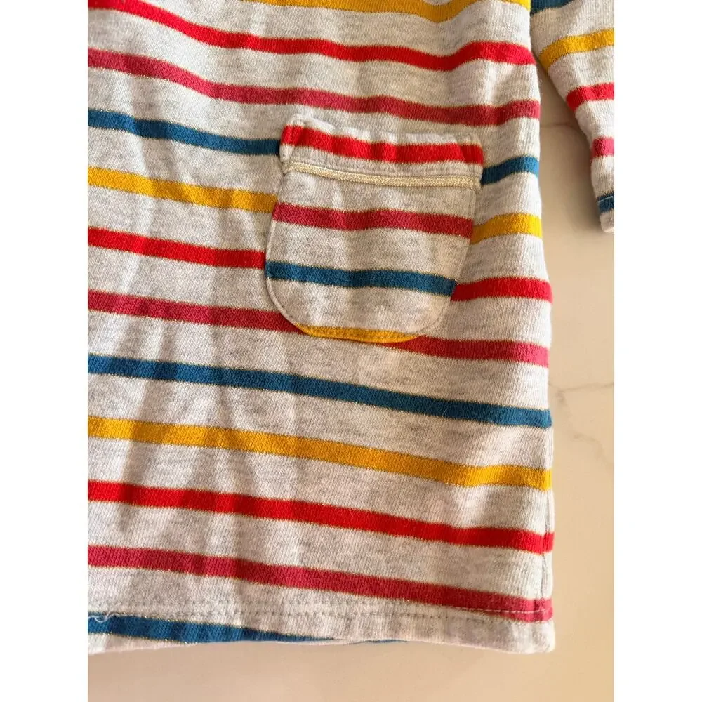 Baby Boden Striped Dress - Warm Cotton Blend (6-12 Months)